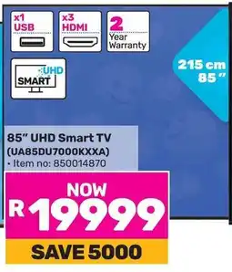 Game SAMSUNG 85" UHD Smart TV offer