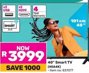 Game Hisense 40" Smart TV (40A4K) offer