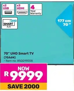 Game Hisense 70" UHD Smart TV (70A6N) offer