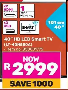 Game JVC 40" HD LED Smart TV (LT-40N550A) offer