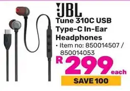 Game JBL Tune 310C USB Type-C In-Ear Headphones offer