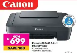 Game Canon Pixma MG2541S 3-in-1 Inkjet Printer offer