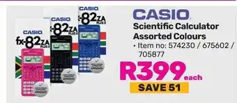 Game CASIO Scientific Calculator Assorted Colours offer