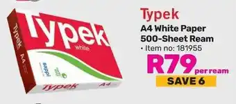 Game Typek A4 White Paper 500-Sheet Ream offer