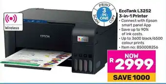 Game EPSON EcoTank L3252 3-in-1 Printer offer