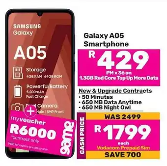 Game SAMSUNG Galaxy A05 Smartphone offer