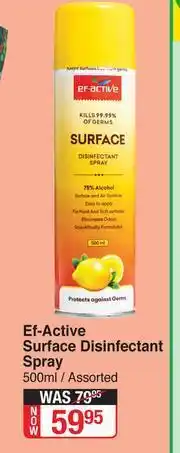 Dis-Chem EF-Active Surface Disimfectant Spray Assorted-500ml offer