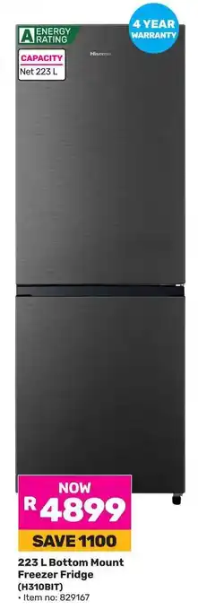 Game Hisense Bottom Mount Freezer Fridge (H310BIT) offer