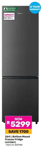 Game Hisense Bottom Mount Freezer Fridge (H370BIT) offer