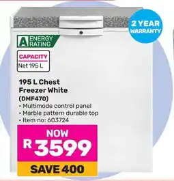 Game DEFY Chest Freezer White (DMF470) offer