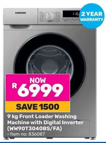 Game SAMSUNG Front Loader Washing Machine with Digital Inverter offer