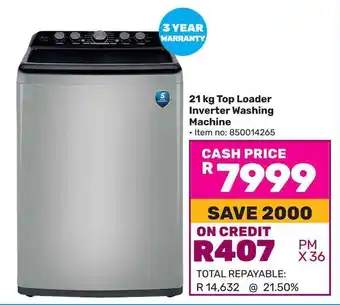 Game Midea Top Loader Inverter Washing Machine offer