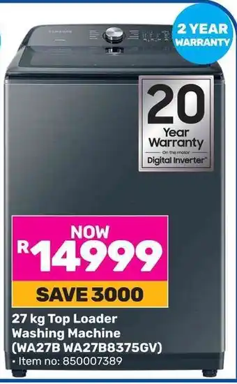 Game SAMSUNG Top Loader Washing Machine offer