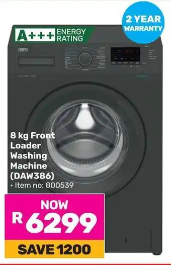 Game DEFY Front Loader Washing Machine (DAW386) offer