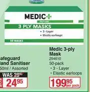 Dis-Chem Medic 3 Ply Mask 50 Pack-Per Pack offer