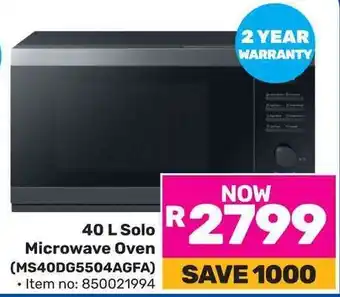 Game SAMSUNG Solo Microwave Oven offer