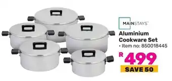 Game MAINSTAYS Aluminium Cookware Set offer