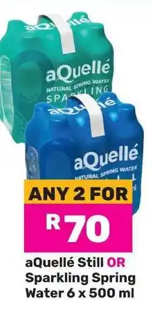 Game aQuellé Still OR Sparkling Spring Water offer