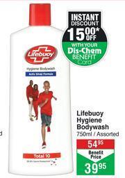Dis-Chem Lifebuoy Hygiene Body Wash Assorted-750ml offer