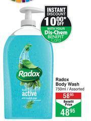 Dis-Chem Radox Body Wash Assorted-750ml offer