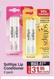 Dis-Chem Softlips Lip Conditioner 2 Pack-Per Pack offer