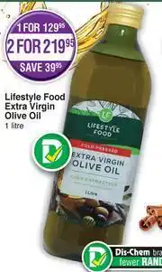 Dis-Chem Lifestyle Food Extra Virgin Olive Oil-1Ltr    offer