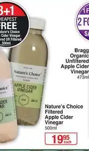 Dis-Chem Nature's Choice Filtered Apple Cider Vinegar-500ml Each offer