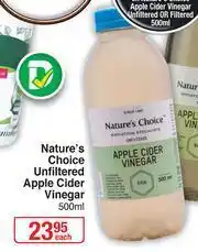 Dis-Chem Nature's Choice Unfiltered Apple Cider Vinegar-500ml Each offer