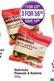 Dis-Chem Nutrinuts Peanuts & Raisins-200g offer
