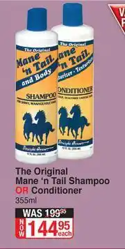 The Original Mane n Tail Shampoo Or Conditioner-355ml Each