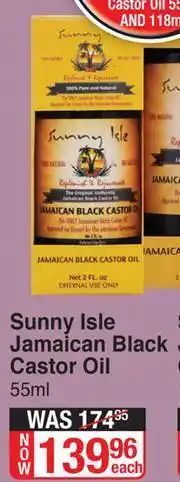 Dis-Chem Sunny Isle Jamaican Black Castor Oil-55ml Each offer
