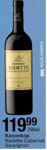 Checkers Liquor Shop Kanonkop Kadette Cabernet Sauvignon 750ml offer