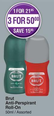 Dis-Chem Brut Anti Perspirant Roll On Assorted-50ml offer