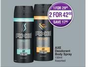 Dis-Chem Axe Deodorant Body Spray Assorted-150ml offer