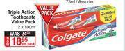 Dis-Chem Colgate Triple Action Toothpaste Value Pack-2 x 100ml Per Pack offer