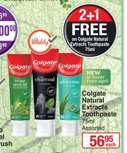 Dis-Chem Colgate Natural Extracts Toothpaste Assorted-75ml Each offer