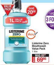 Dis-Chem Listerine Zero Mouthwash Value Pack-1Ltr offer