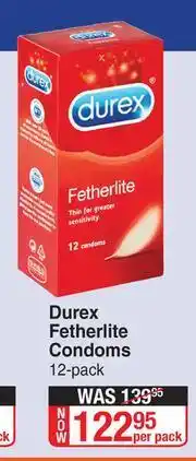 Dis-Chem Durex Fetherlite Condoms 12 Pack-Per Pack offer