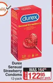 Durex Sensual Strawberry Condoms 12 Pack-Per Pack