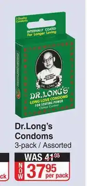 Dr.Long's Condoms 3 Pack Assorted-Per Pack