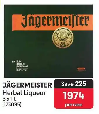 Makro Jägermeister herbal liqueur offer