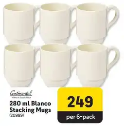 Makro Continental blanco stacking mugs offer