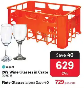 Makro Regent 24's Wine Glasses in Crate offer