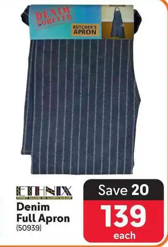 Makro Ethnix denim full apron offer