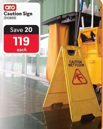 Makro aro caution sign offer