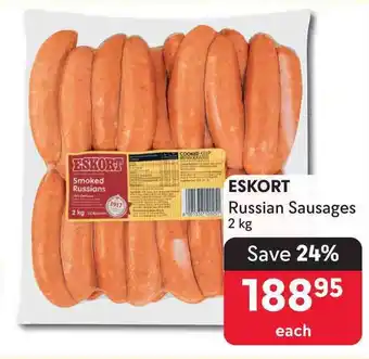 Makro ESKORT Russian Sausages offer