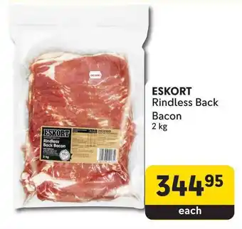 Makro ESKORT Rindless Back Bacon offer