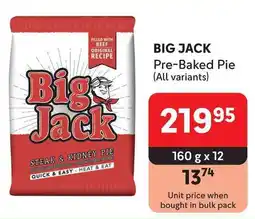 Makro BIG JACK Pre-Baked Pie offer