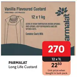 Makro PARMALAT Long Life Custard offer