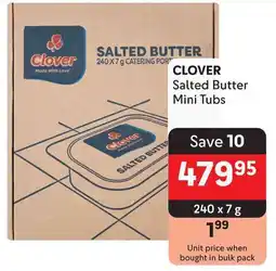 Makro CLOVER Salted Butter Mini Tubs offer